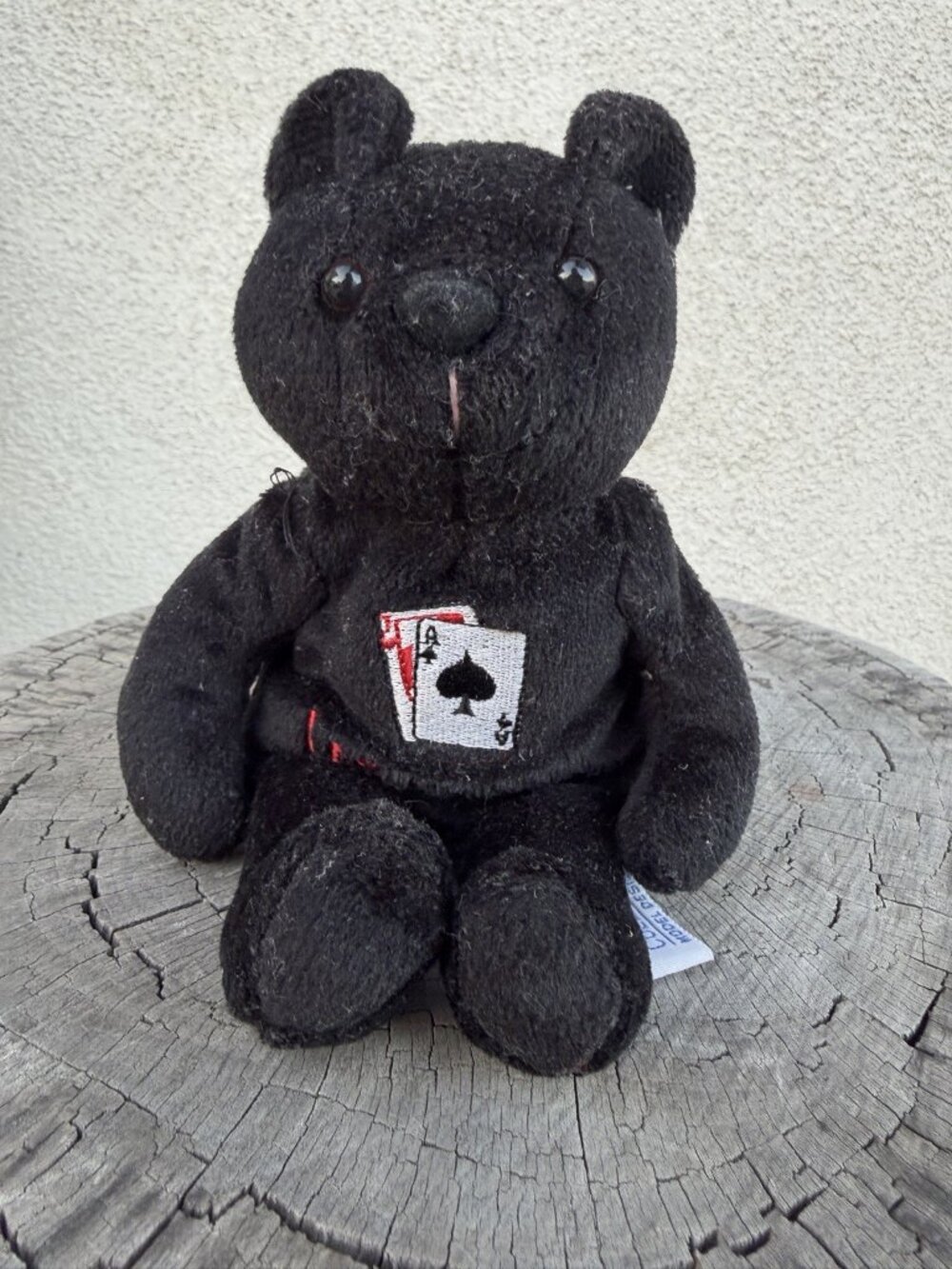 Top Hat Collectibles Black Teddy Bear Ace of Spades Plush